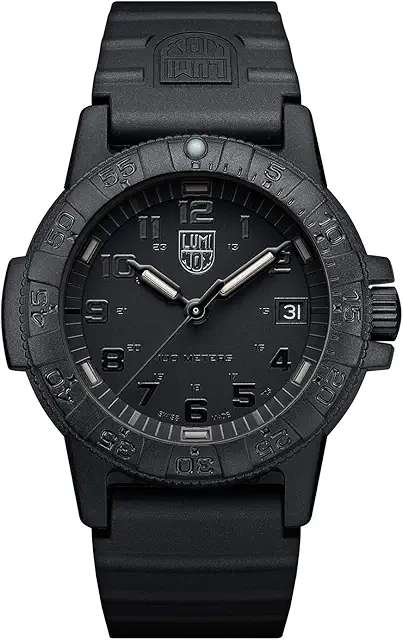 Luminox Leatherback SEA Turtle Herrenuhr - Weiße Militäruhr mit Datumsanzeige, 100m wasserdicht