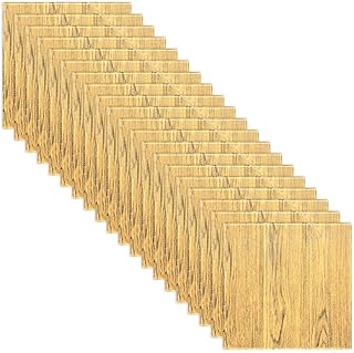 Juego de 20 pegatinas de pared autoadhesivas, diseño de ladrillos de piedra, 3D, color amarillo