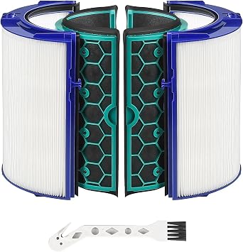 TP04 Replacement Filter Compatible with Dyson HP04 DP04 TP05 DP05 Air Purifier Sealed Two Stage Pure Cool Fan Combi 360  Glass HEPA Filter & Activated Carbon Filter, #969048-01