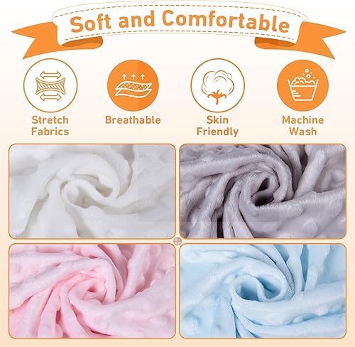 Miniatura 6 de Mantas de tractor con nombre personalizado, mantas de bebé de felpa suave para niñas con patrón de tractor impreso y puntos elevados relajantes,