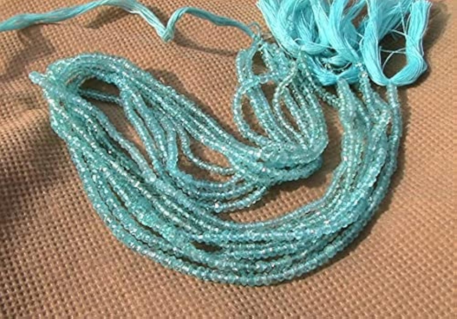 Apatite bleue perle rondelle facettée 2-3.5mm pour la fabrication de bijoux DIY