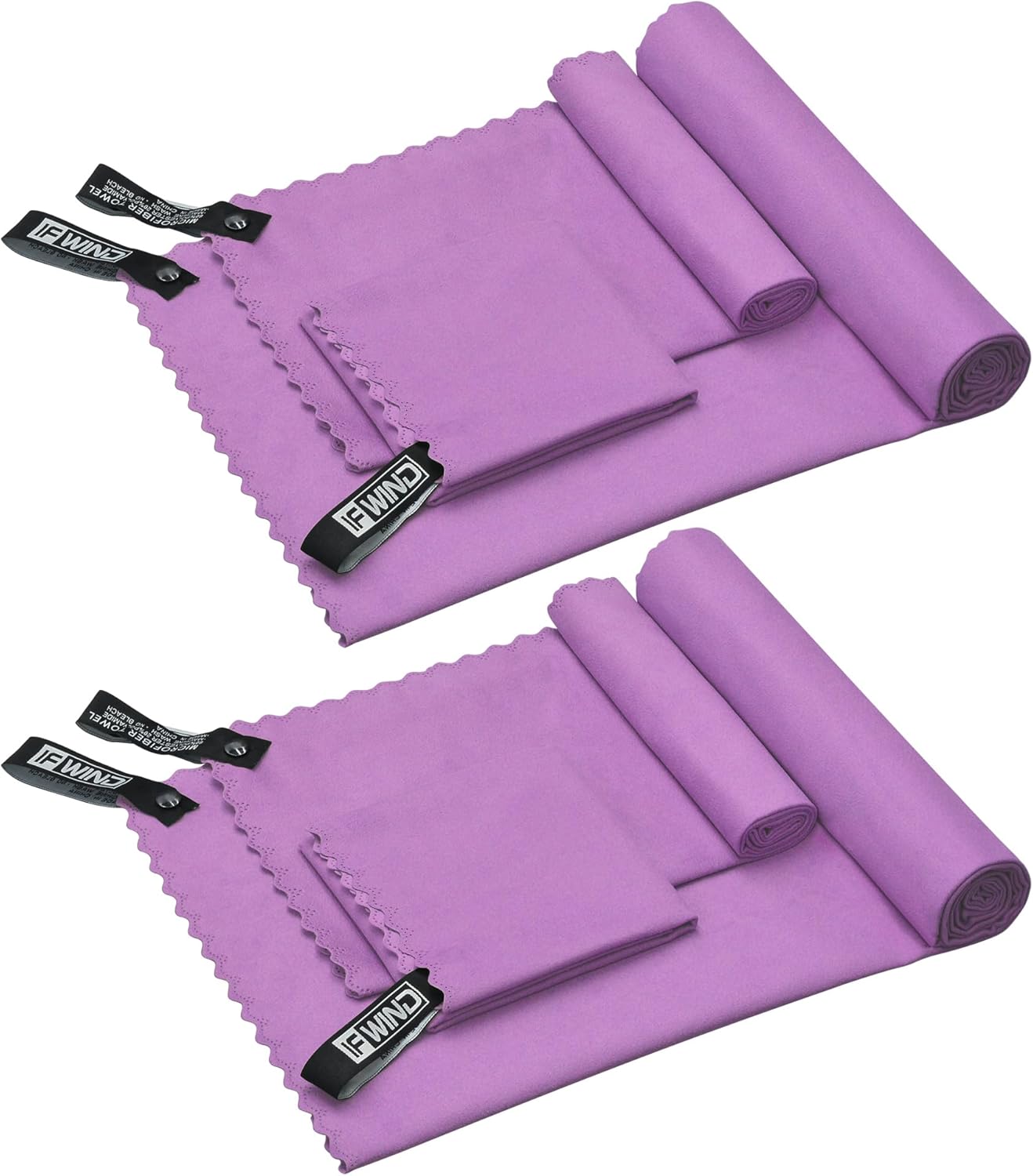 2 Sets(3 Size at 1 Set) Quick Dry Camping Towels,6 Pcs Microfiber Travel Towel,Lightweight Travel Fast Drying Towels for Men & Women,Sports, Yoga,Swim,Gym,Swimming Pool,Beach