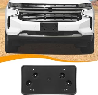 Hoolcar Front License Plate Frame Compatible with Chevy Suburban Tahoe 2020 2021 2022 2023 2024 Car License Plate Mounting Bracket Holder, Black