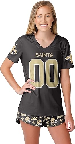 Miniatura 10 de FOCO Women's NFL Team Logo Ladies Gameday Ready Jersey Pajama Set