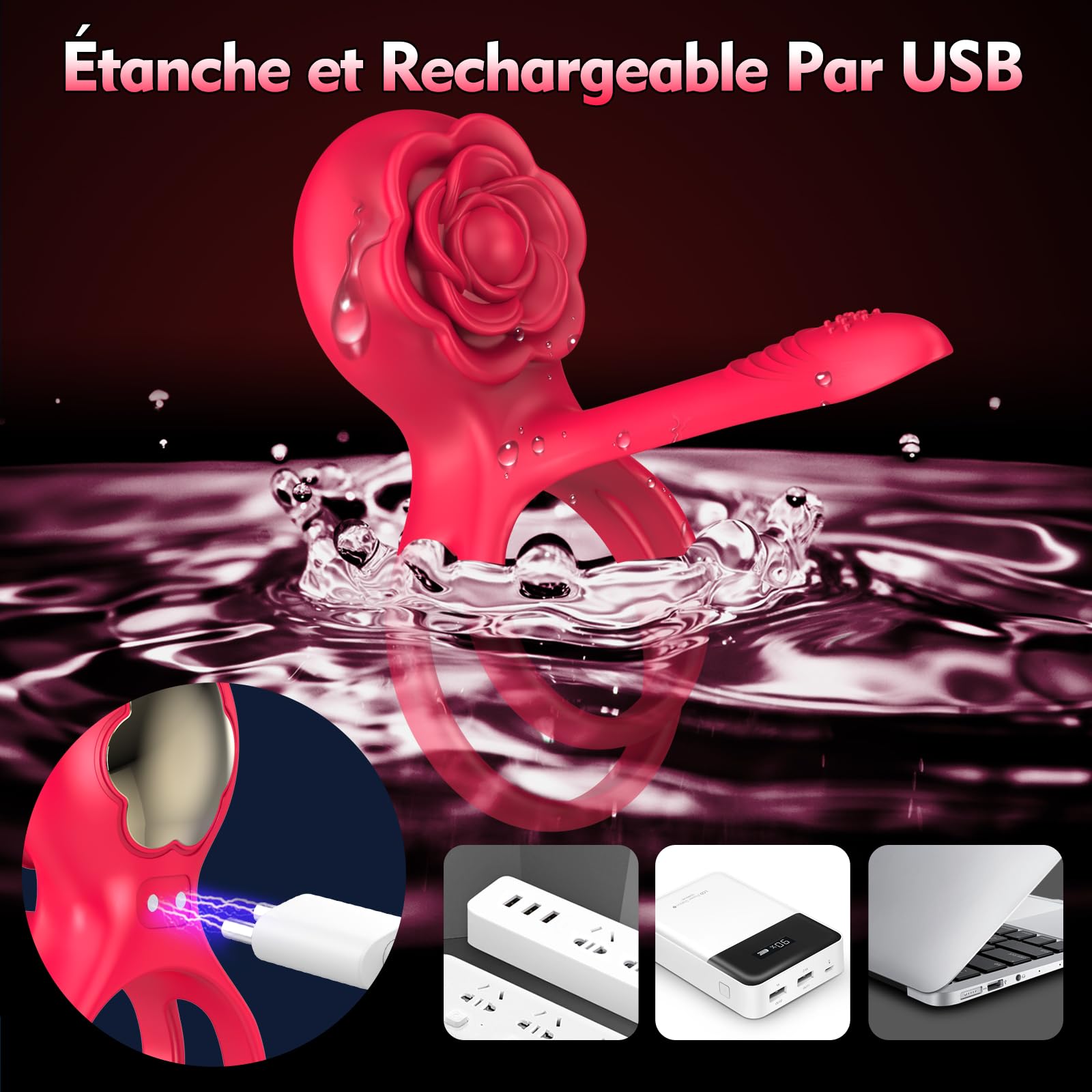 Sex Toys Anneaux de Pénis Set - 3 en 1 Anneau Vibrant Pénis Clitoridienne avec 6 Anneau Penien - Anneau Homme Sextoyse Couple Plaisir 10 Modes Vibromasseurs PourHomme Cockringe Sextoyse Homme Sex
