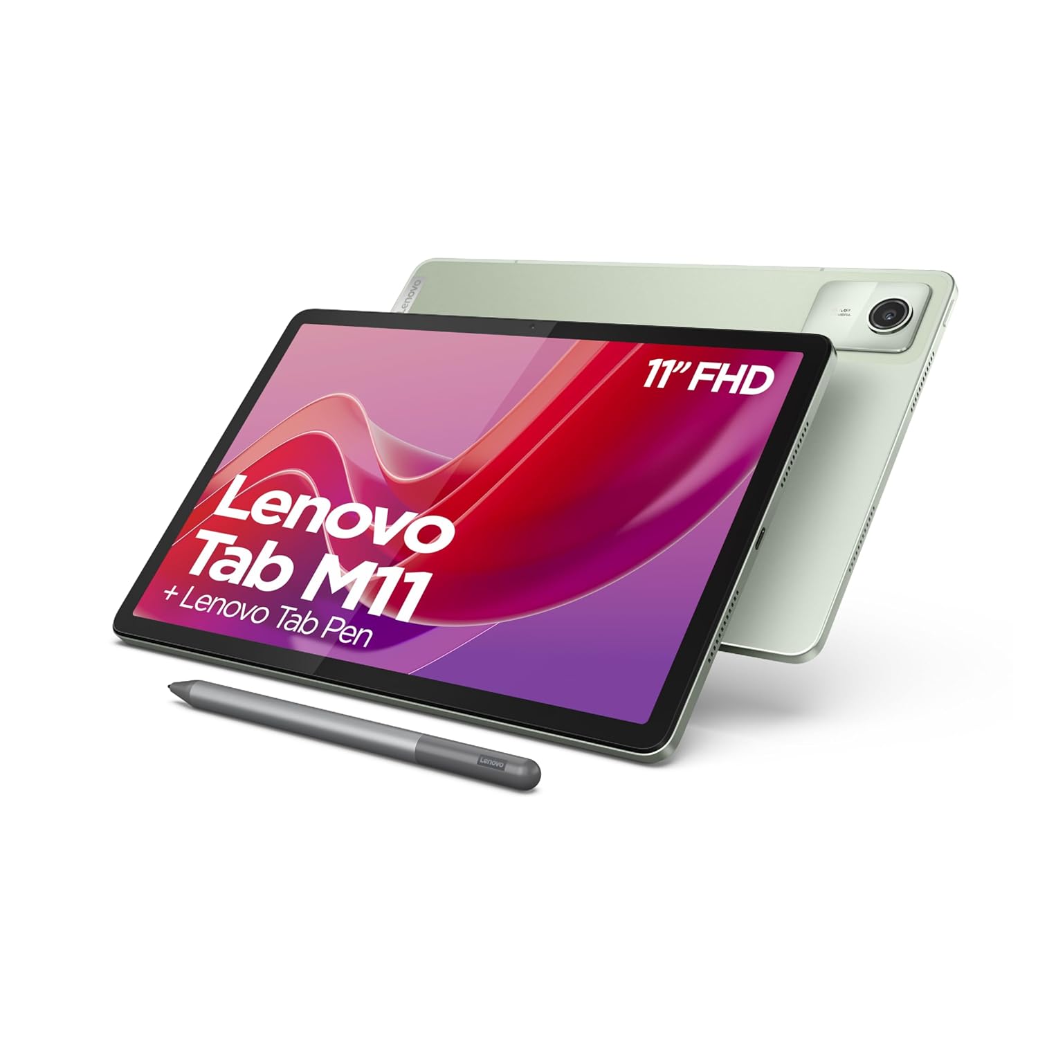 Lenovo Tab M11 Tablet | 11 Inch WUXGA Touch Display | MediaTek Helio G88 | 8GB RAM | 128GB Memory | Wi-Fi | Android 14 | Green | Includes Tab Pen