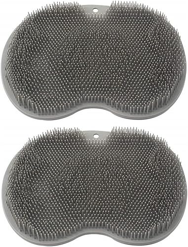 Miniatura 1 de Alfombrilla de ducha con ventosas antideslizantes, para uso en la ducha, cepillo de silicona para pies, limpiador de masaje para eliminar la piel