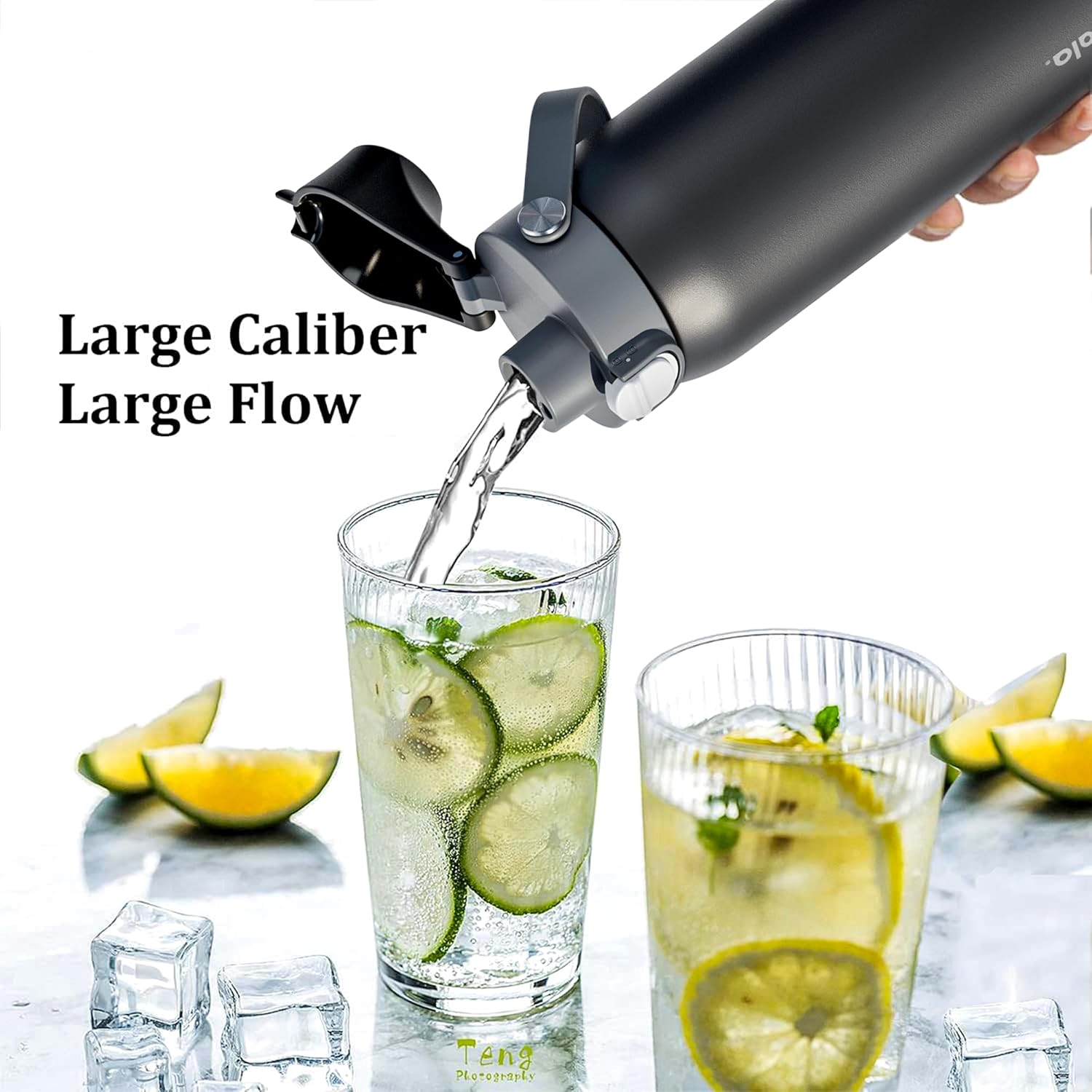 2 IN 1 Replacement Lid for Owala Freesip16oz 24oz 32oz 40oz Water Bottle, One Button Top Replacement Lid Accessory, Leakproof, BPA-FreeDishwasher Safe, Smart Design - Image 8