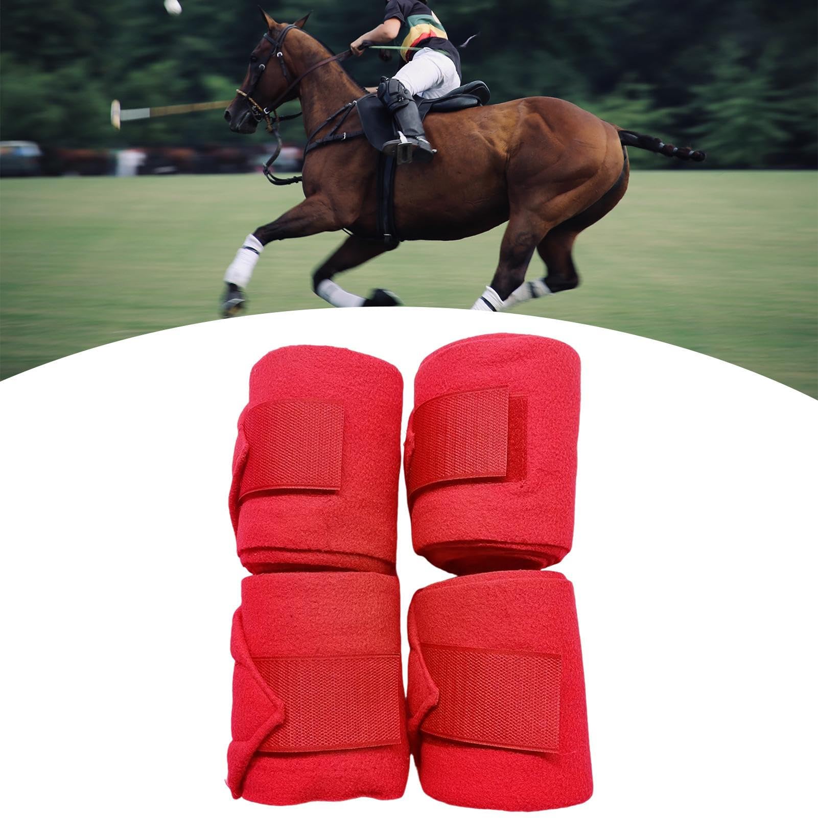 Vendajas Protectoras para Patas De Caballo | Juego de 4 Protectores de Vendaje para Caballos - 250 cm Accesorios Ecuestres Protectores Delanteros para Caminar Entrenar Saltar