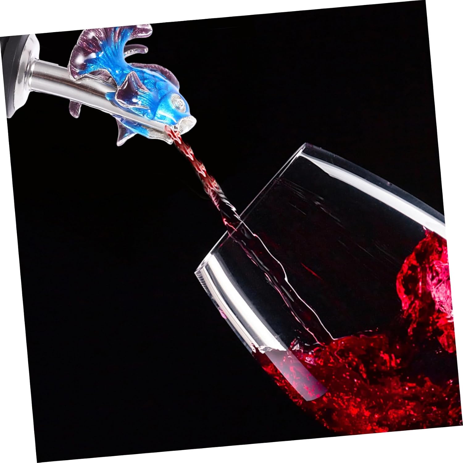 Fish-shaped Wine Pourer Spout Liquor Pourer for Wine Bottles Cute Design for Parties Gatherings Lovers
