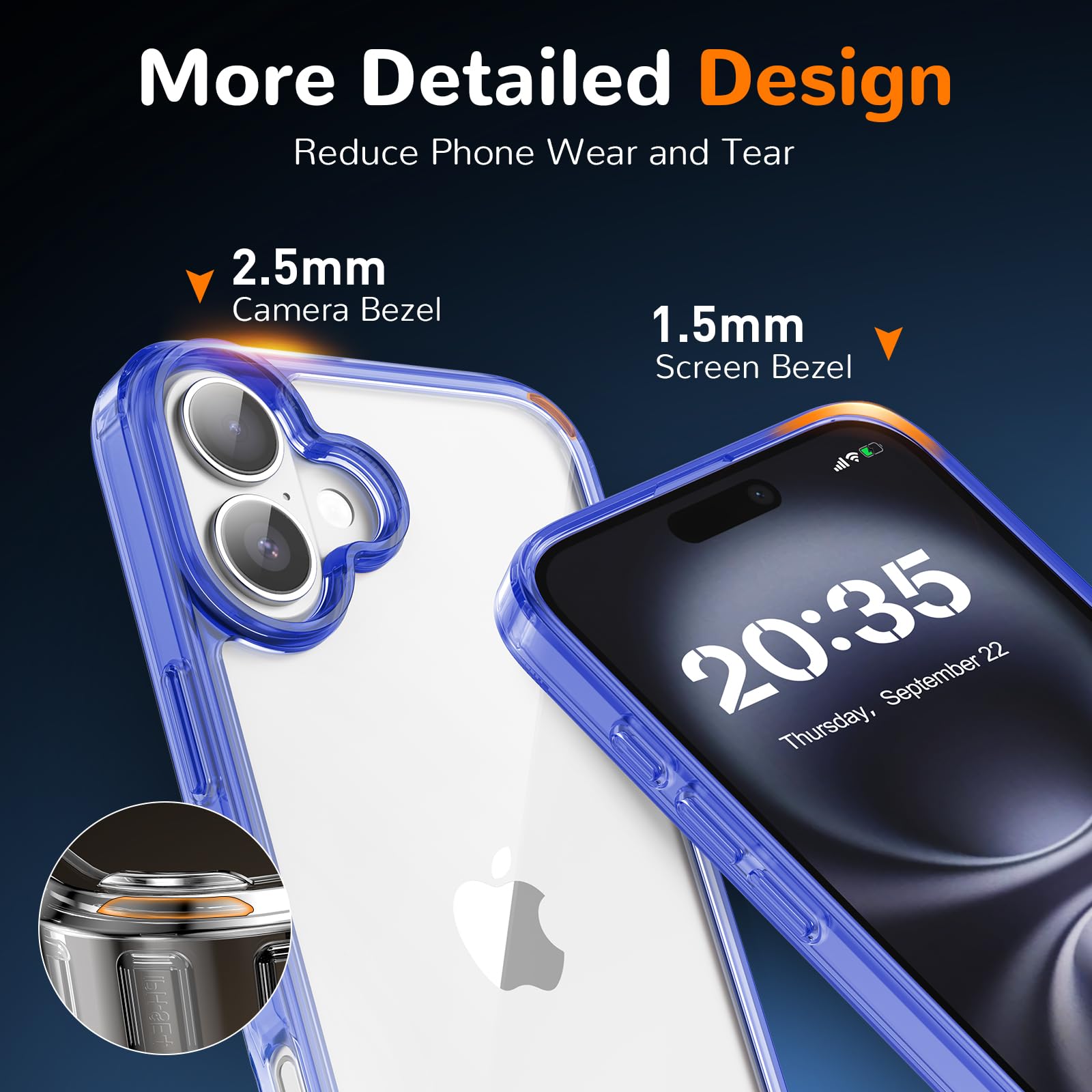 Clear Case for iPhone 15, Ultra Thin, Shockproof TPU Cover, Anti-Yellowing, Crystal Clear, Phone Case for Apple iPhone 15 - Clear — view 214