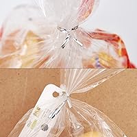 Vista 4 de 800 piezas de 10 cm de lazos de torsión metálicos (plata) para atar bolsas de pan, bolsas de dulces, bolsas de café, bolsas de regalo