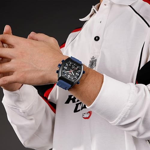 Miniatura 6 de NAVIFORCE Relojes de moda para hombre, relojes de negocios, multifuncionales, pantalla dual impermeable, reloj de pulsera, regalo para hombre