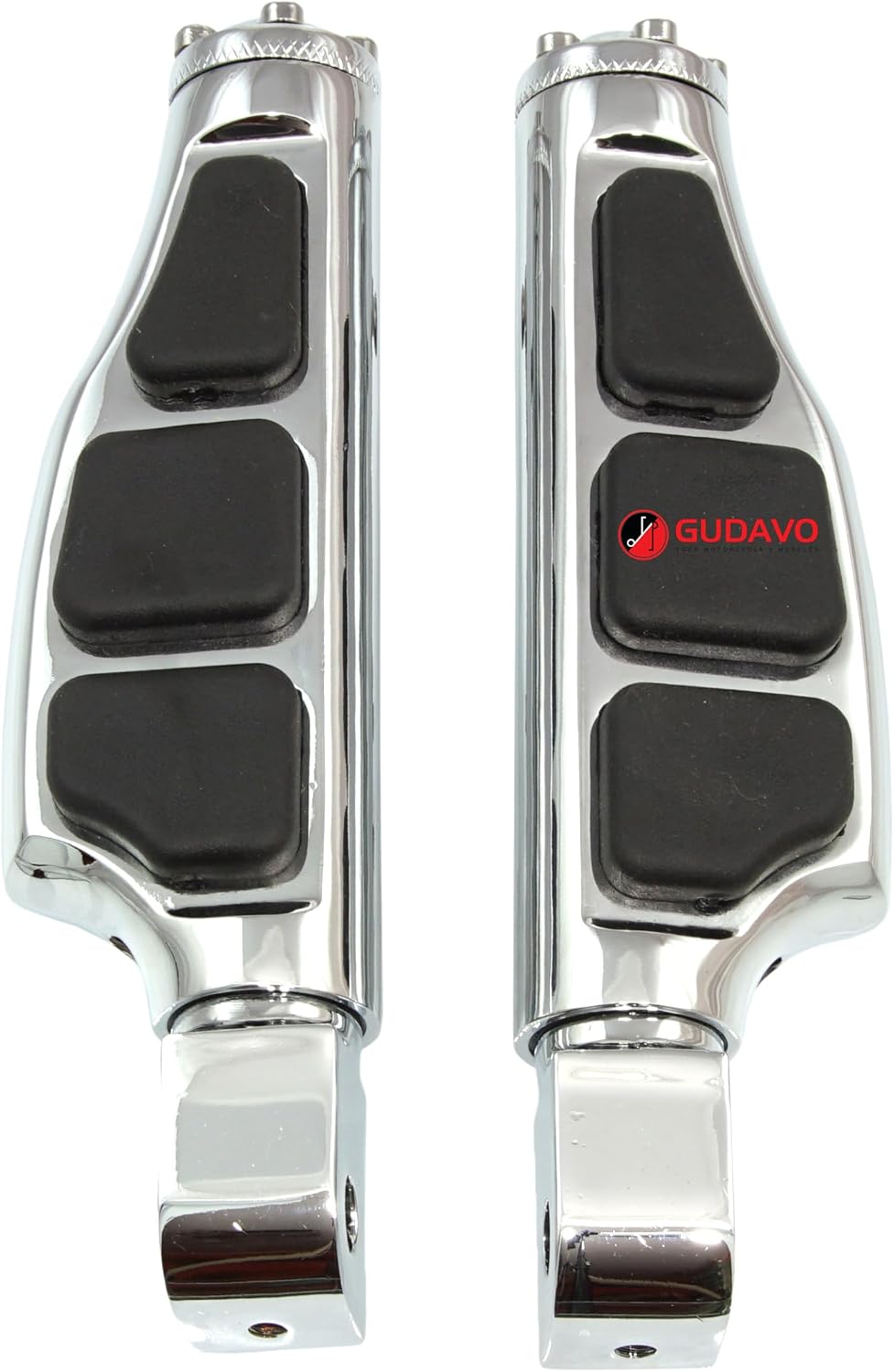 Motorcycle Chrome Aluminum Foot Pegs for rear/passenger foot pegs compatible with HONDA VT 600 SHADOW DELUXE/VLX 1996-2007 (G5I Chrome,Rear)