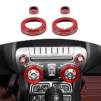 Vista 1 de RT-TCZ Para Camaro AC Control Radio Knob Cover Trim Anillos Rojo para Chevy Camaro 2010-2015 Rojo Interior Accesorios 4 unids