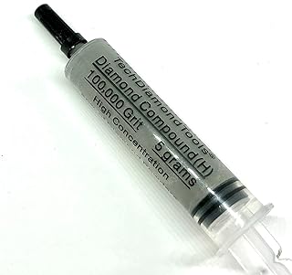 TechDiamondTools Diamond Polishing Compound Polishing Paste 100,000 Grit 0-0.25 Micron for Marble Glass Metal Rock Jewelry Resin Silver Chrome Gemstone Medium Concentration Diamond Powder USA Made