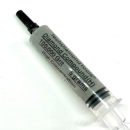 Miniatura 63 de TechDiamondTools - Pasta de pulido compuesto de diamante, grano de 5,000, 2-3 micrones para mármol, vidrio, metal, joyería, resina, plata, cromo