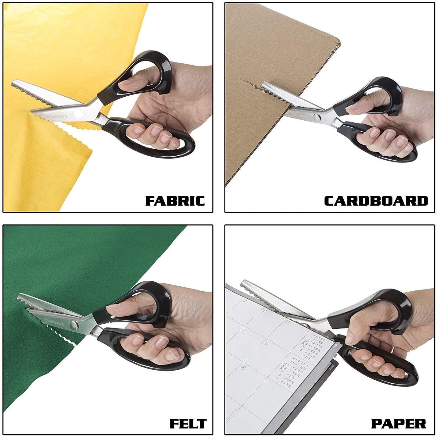 Pinking Shears for Fabric Paper Cutting, Stainless Steel (3mm, Scalloped) image 5
