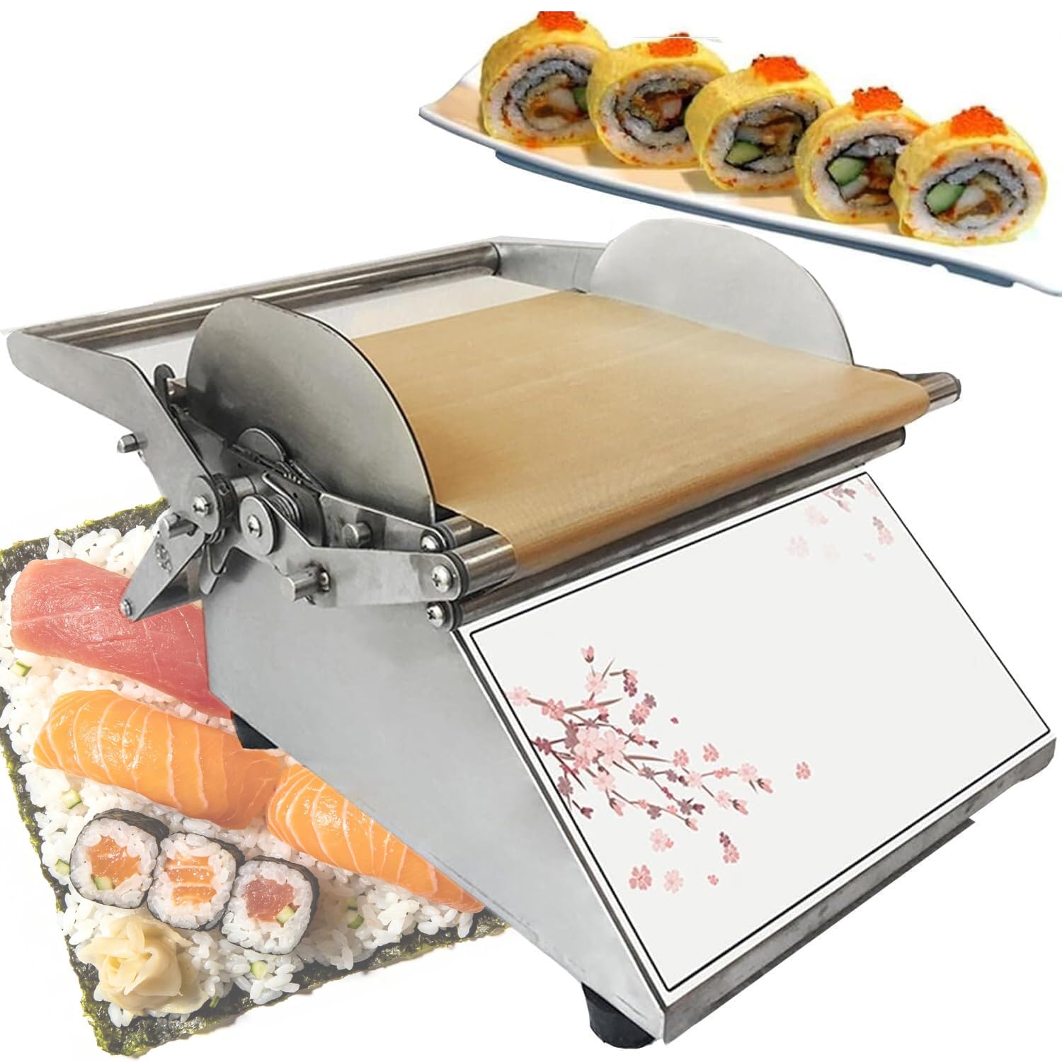 Zestaw do robienia sushi, ręczna maszyna do zwijania sushi, wałek do sushi, materiał ze stali nierdzewnej do restauracji i bufetów