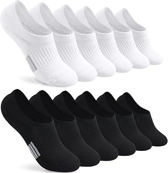 Toes Home No Show Socks Womens, Invisible Cushioned Low Cotton 4-8 Pairs