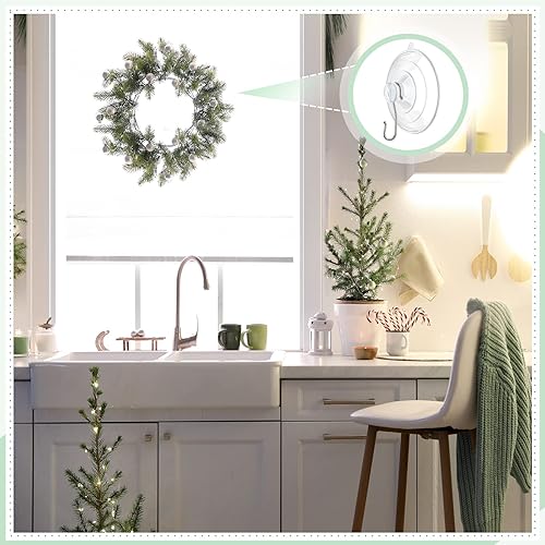 Miniatura 6 de VIS'V Ganchos de ventosa, ventosas grandes de 2.5 pulgadas con ganchos de metal, extraíbles y reutilizables, transparentes, 10 unidades