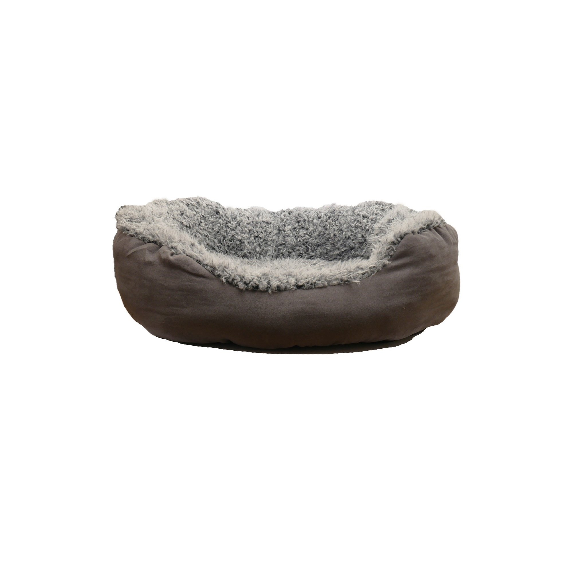 Rosewood Grey Lion Oval Dog Bed, Small, 47 x 47cm
