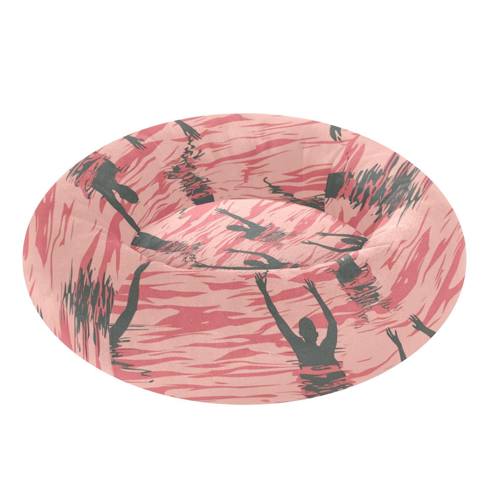 Lit pour chien doux au motif de pêche pour salon cosy