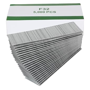 5000 Pack F32 1-1/4" 18 Guage Galvanized brad Nails, Heavy Duty Narrow Crown Staples for Nail Gun, 18 Gauge Straight Pin Nailers1