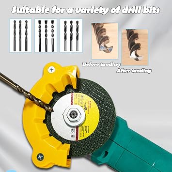 Drill Bit Sharpener, Drill Bit Sharpener for Grinder Attachment, Drill Bit Sharpener for All Bits, Angle Grinder Drill Bit Sharpener, Multi-specification Drill Bit Drill Bit Sharpening Jig (2 Pcs)