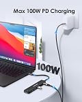 LENTION 7 Port USB C Hub,4K@60Hz HDMI,SD/TF Card Reader, 3xUSB A,100W PD | Ideal for Work & Study, 7-in-1 USB 3.0 Adapter for LaptopsCompatible with macOS, iOS/iPadOS, Windows & ChromeOS,Surface