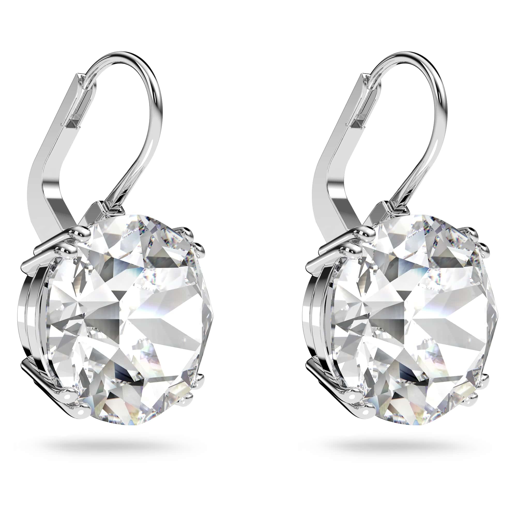 Swarovski Millenia Kollektion Tropfenohrringe, Rundschliff, Weiß, Rhodiniert