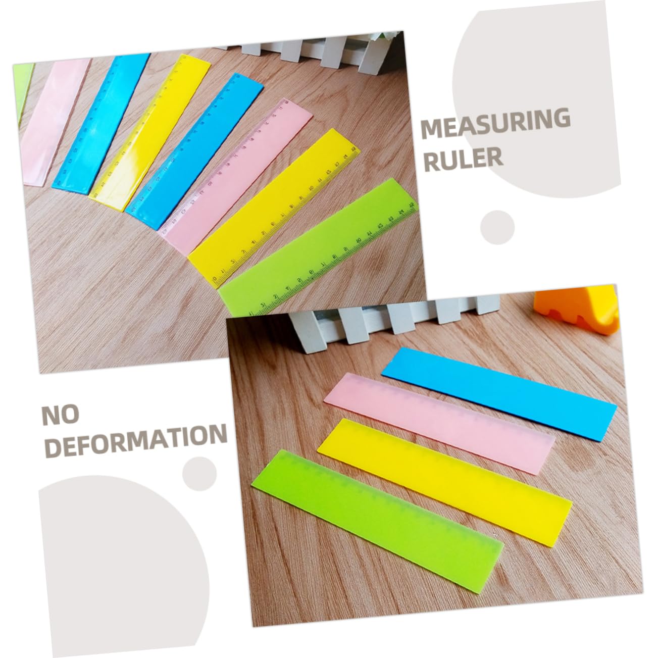 5 Set Righello Colorato Righello Per La Classe Righelli Di Plastica Righelli Dritti Multifunzione Colorati in Plastica Multifunzione Leggeri 25 Pezzi * 5
