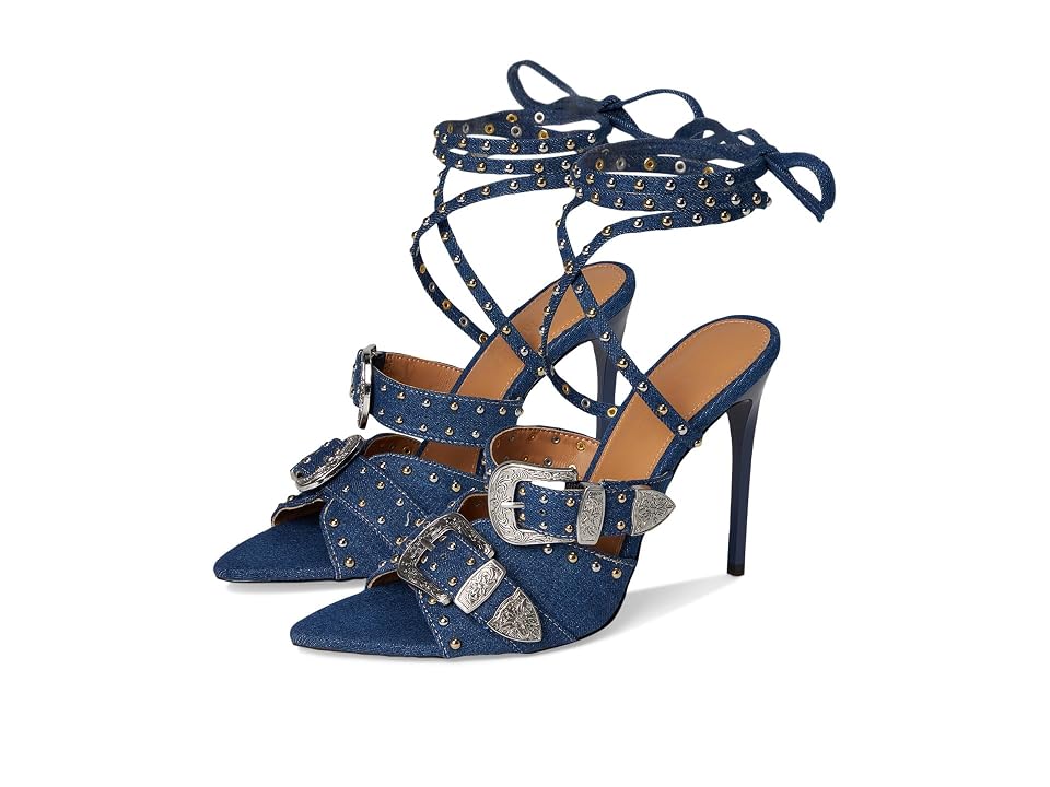 Steve Madden Saddle Women's Sandals Denim : 6 M, Synthetic