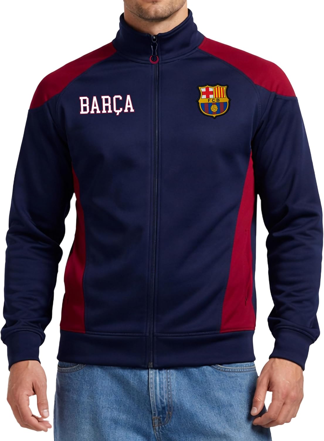 Icon Sports Officially Licensed FC Barcelona Soccer Track Jacket - Unisex Adult