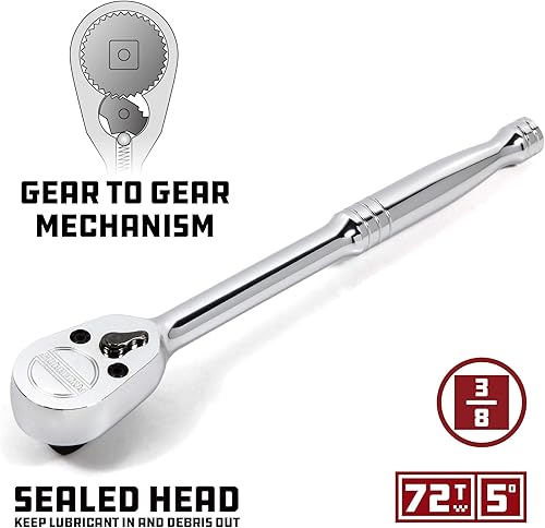 Miniatura 3 de Powerbuilt Juego de herramientas para llaves de vaso y trinquete, barras de extensión, enchufes profundos y poco profundos, bandeja organizadora,