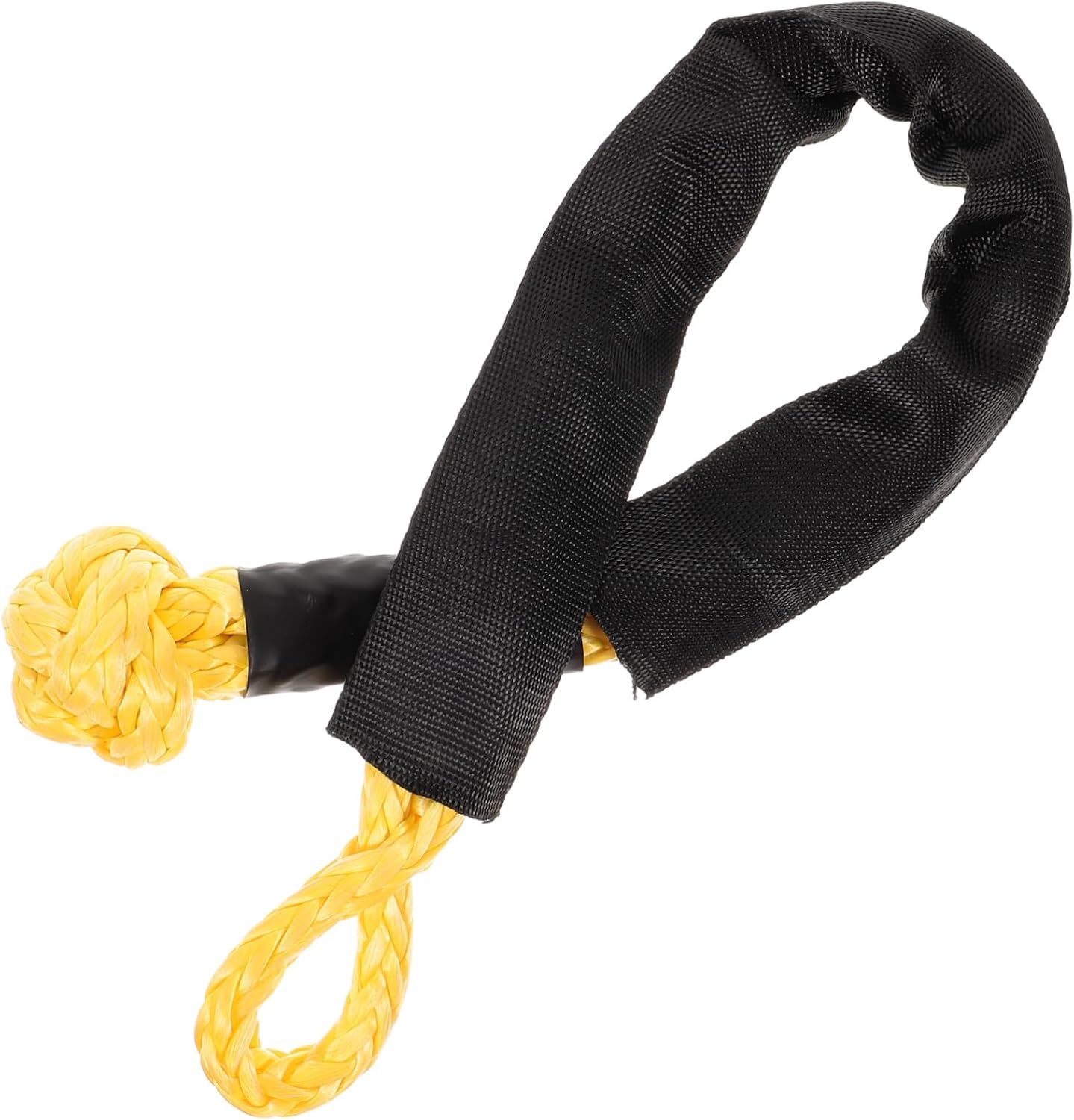 Car Towing Recovery Strap High Strength Synthetic Winch Rope Soft Shackle Heavy Duty Off-Road Recovery Tool Random Color