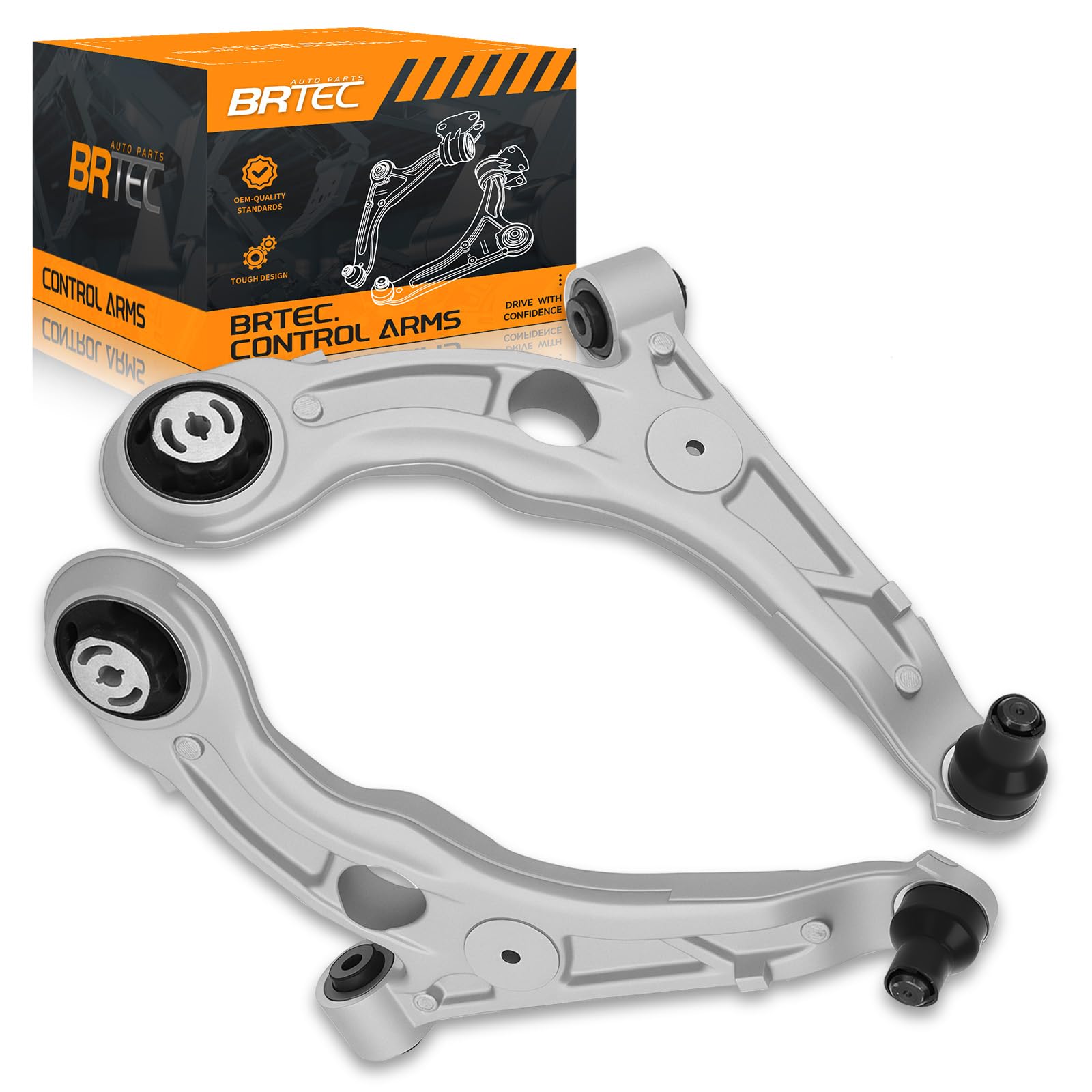 BRTEC Braccio di controllo sinistro e destro con giunto sferico Kit Set coppia adatto per Dodge Dart 2013-16
