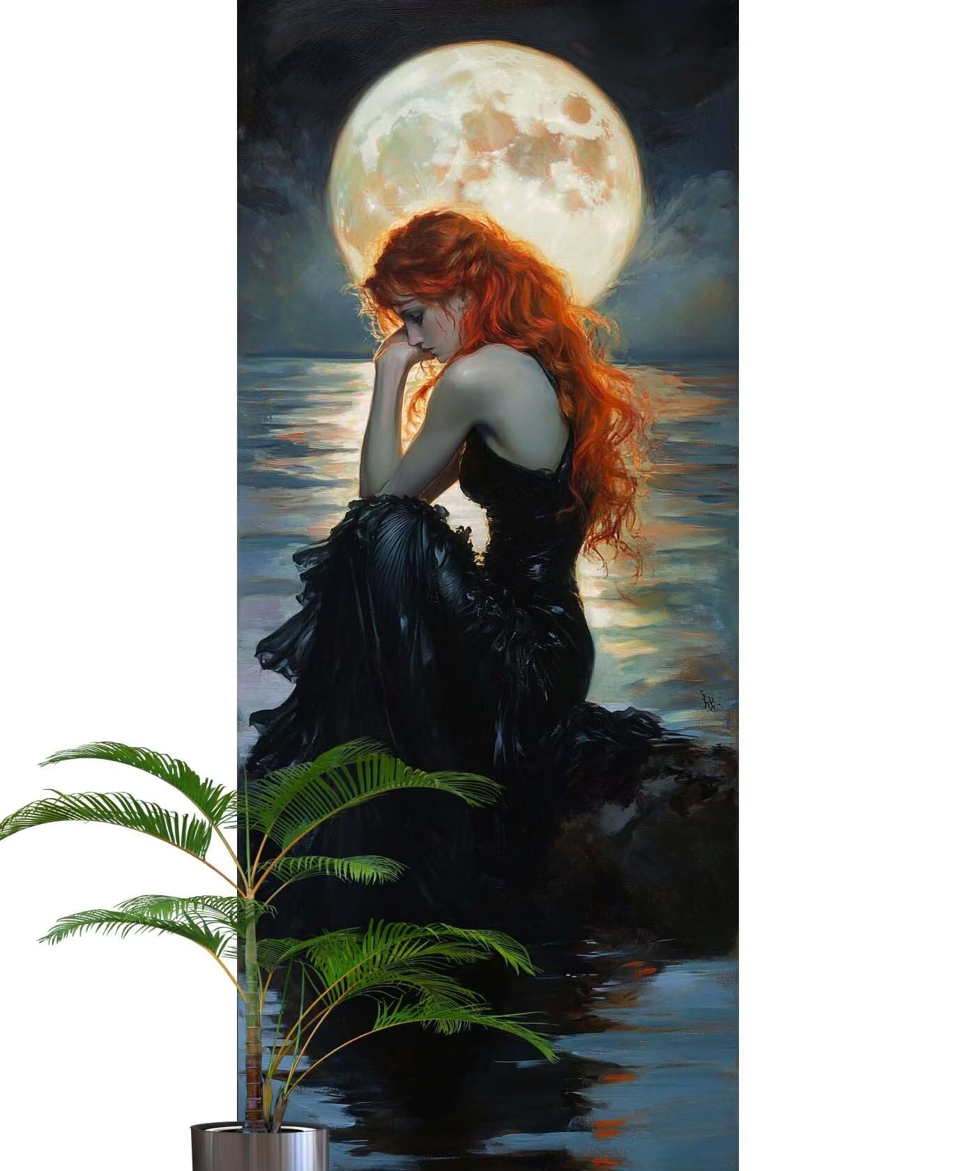 Moon Diamond Art Fairy Diamond Painting Arts Crafts for Adults,5D Diamont Painting Kits Adults Crysta Cross Stitch Crafts Pictures, DIY zestaw do haftowania dla początkujących, dekoracja ścienna do