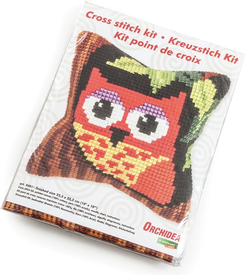 Orchidea Owl Cushion Cross Stitch Kit
