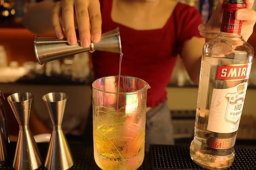 Miniatura 7 de Lexenic Jigger doble de 1 oz y 2 onzas con medidas precisas, herramienta de barra de jigger de acero inoxidable 304 de alta calidad para bartendding