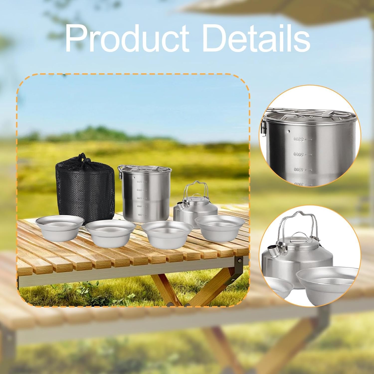 新品 Outdoor Selection チタンケトル 1000ml 軽量ケトル Outdoor