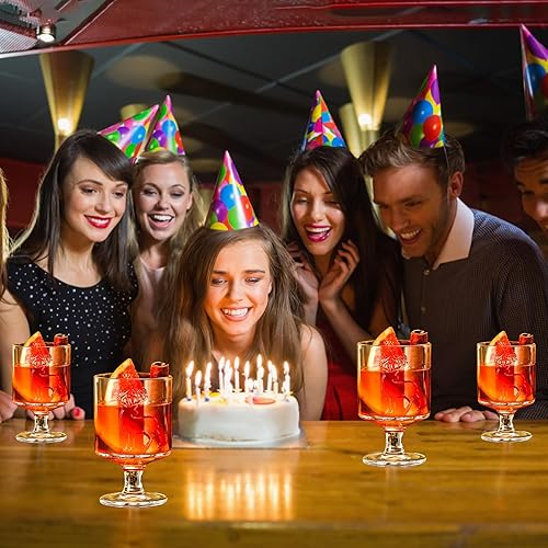 Miniatura 8 de Copas de vino vintage de 8 onzas, juego de 4 copas de agua con alce en relieve, encantadoras copas de Navidad de 8.5 fl oz para jugo, bebidas