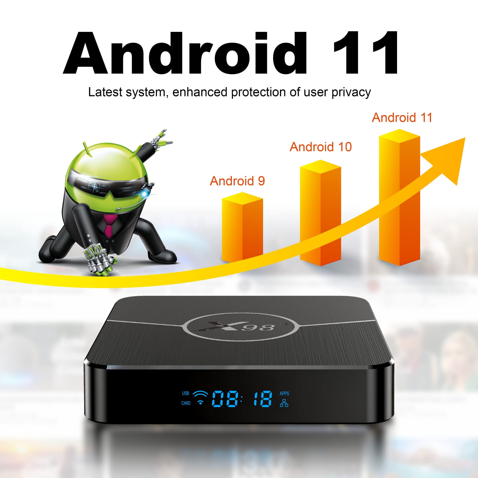 Amazon.co.jp: LIROM Android TV Box 11.0、2022年最新ストリーミング 
