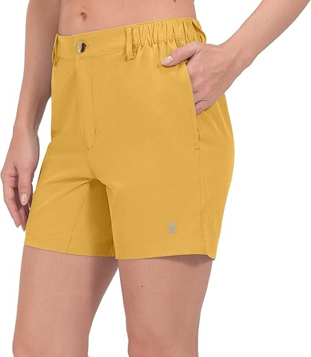 Little Donkey Andy Women's Bermuda Quick Dry Lightweight Stretch Shorts Golf Hiking Travel