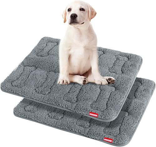 Miniatura 15 de Tapete para jaula de perro (36" x 23"), almohadilla de felpa suave para cama de perro lavable a máquina, almohadilla para jaula, tapete para dormir