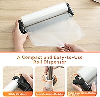 Vista 3 de Wevac Rollos de bolsas selladoras al vacío con dispensador, 11"x50' (paquete de 2) – Resistente, a prueba de fugas para almacenamiento de alimentos