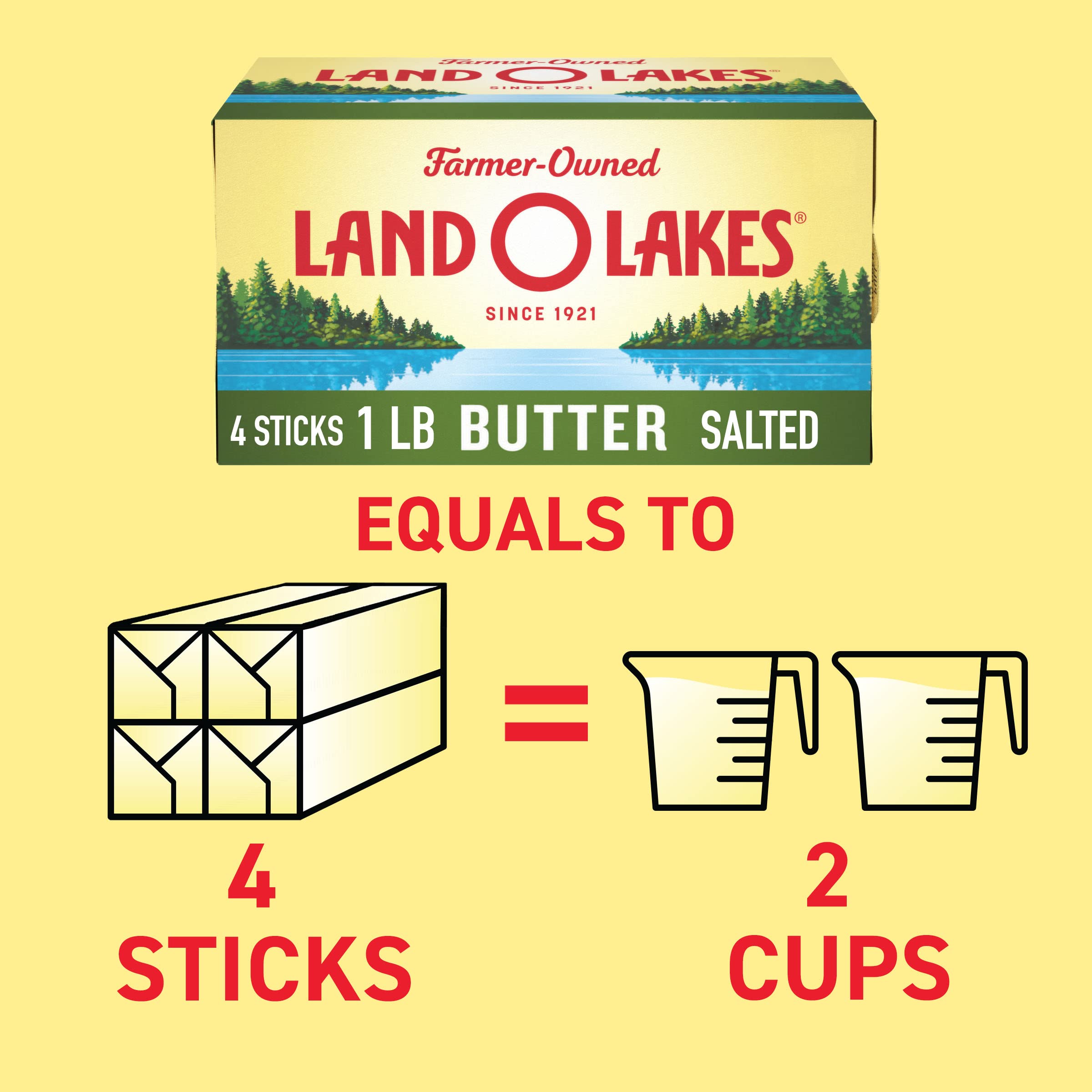 Land O Lakes Salted Butter Made with Sweet Cream and Salt 4 sticks 1 lb pack — view 4