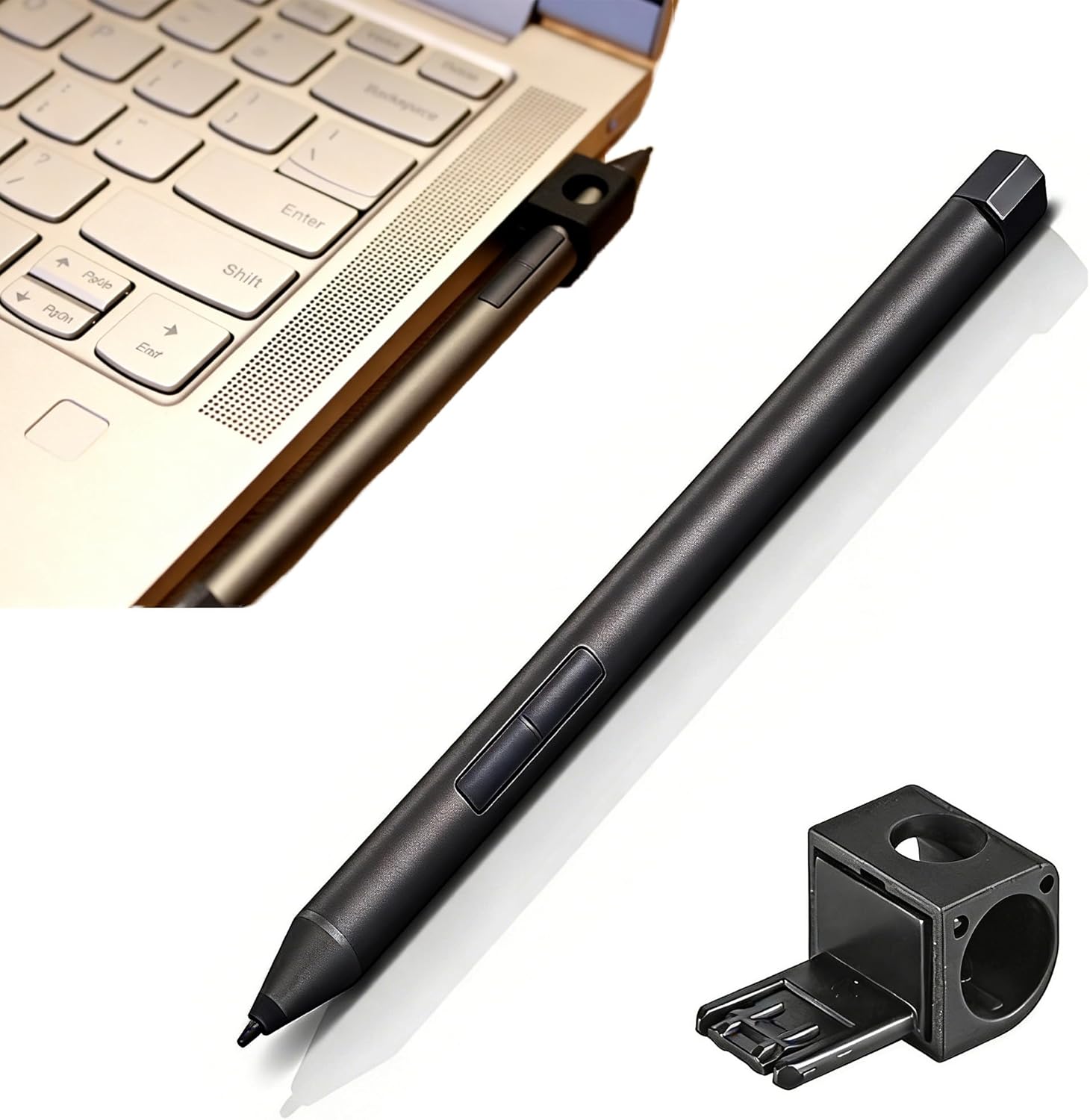 Digital Stylus Pen Compatible with Lenovo IdeaPad Flex 5, for Precise Writing, Natural Drawing & Palm Rejection (Stylus + Battery + Pen Holder)