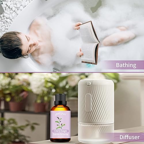 Miniatura 12 de Yethious Aceite esencial de manzanilla orgánico 100% puro aceites de aromaterapia para difusor, piel, cabello y cara, 0.3 fl oz Manzanilla,Flor