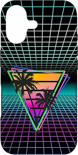 Miniatura 32 de iPhone 11 80s Inspirado Triángulo Láser Retro Synthwave Sunset Case